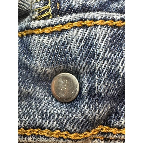 Levi's 514 Straight Fit Denim Jeans Mens Size 33x30 Actual 32x29 Blue Distressed - Picture 5 of 16